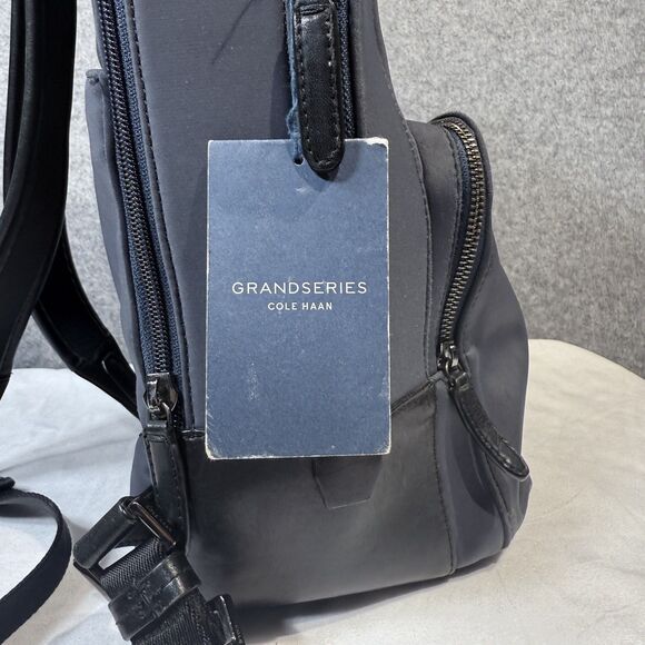 Cole Haan Grand Series Backpack Nylon Leather Ombre Blue Style F11334 $248 NEW - Picture 3 of 16